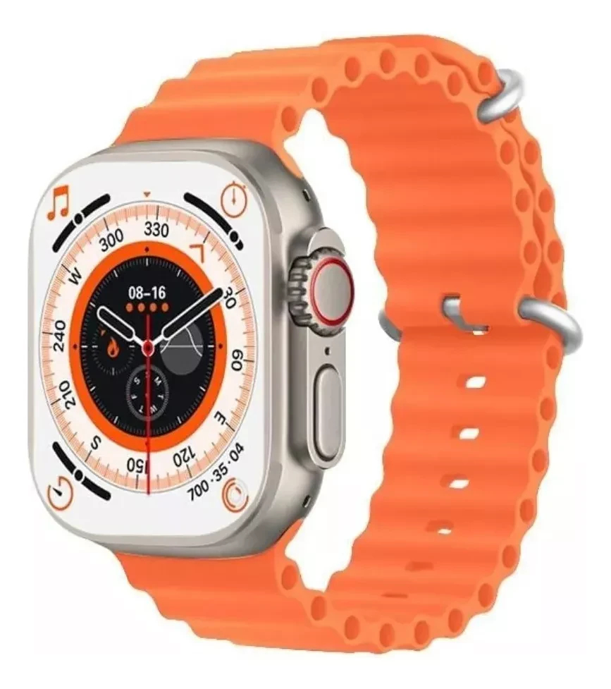 Reloj Smart Watch Ultra Serie 8 49mm Lla naranja